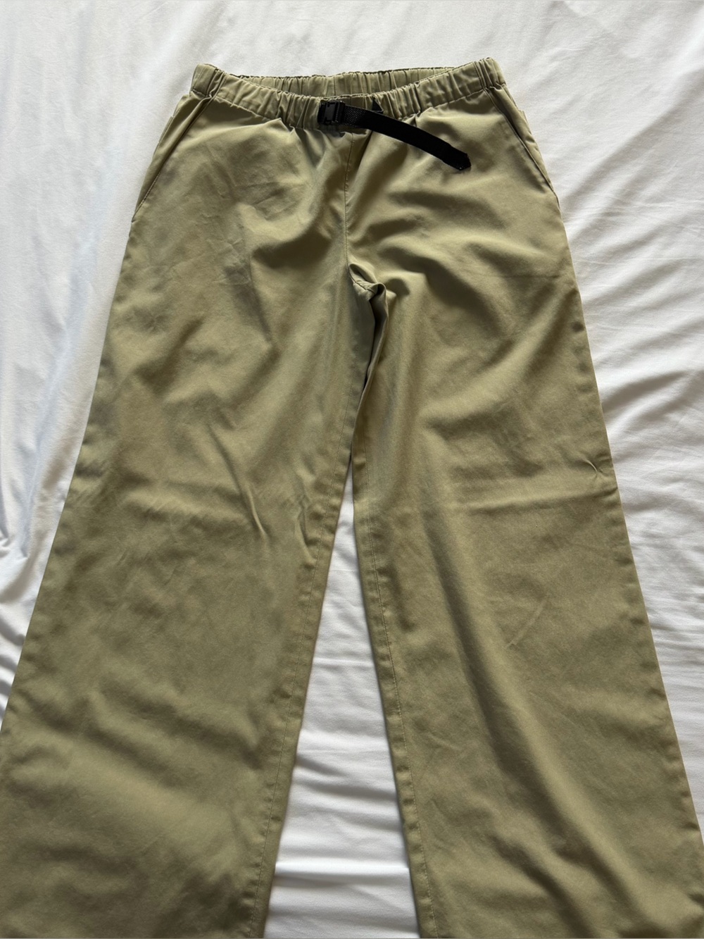Khaki Wide Leg Adjustable Gorpcore Pants